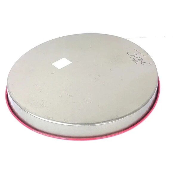 Santa Claus Tray Metal Circular Carousel Horse and White Puppy Christmas - Picture 5 of 13